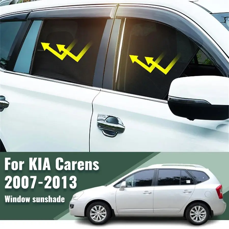 

For KIA Carens 2007-2013 Rear Side Window Sun Shade Visor Car Sunshade Accessories Front Windshield Mesh Vehicle Curtain