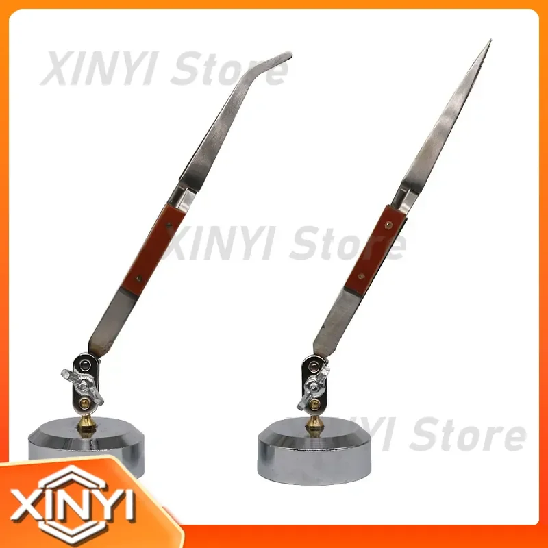360 Degree Rotating Base Welding Auxiliary Clip for DIY Jewelry Making Tool Cross Lock Forceps