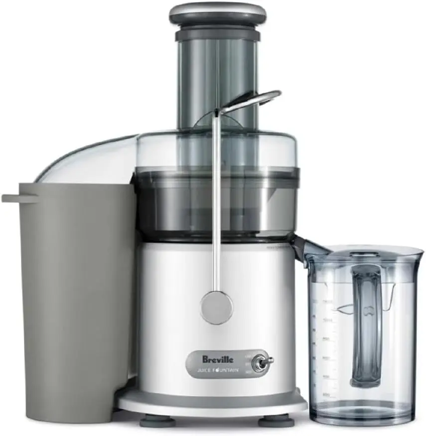 

Premium Silver Centrifugal Juicer with 3-Inch Wide Chute, Dual Speeds, and Easy Cleanup for Fresh Fruit and Vegetable Juicing