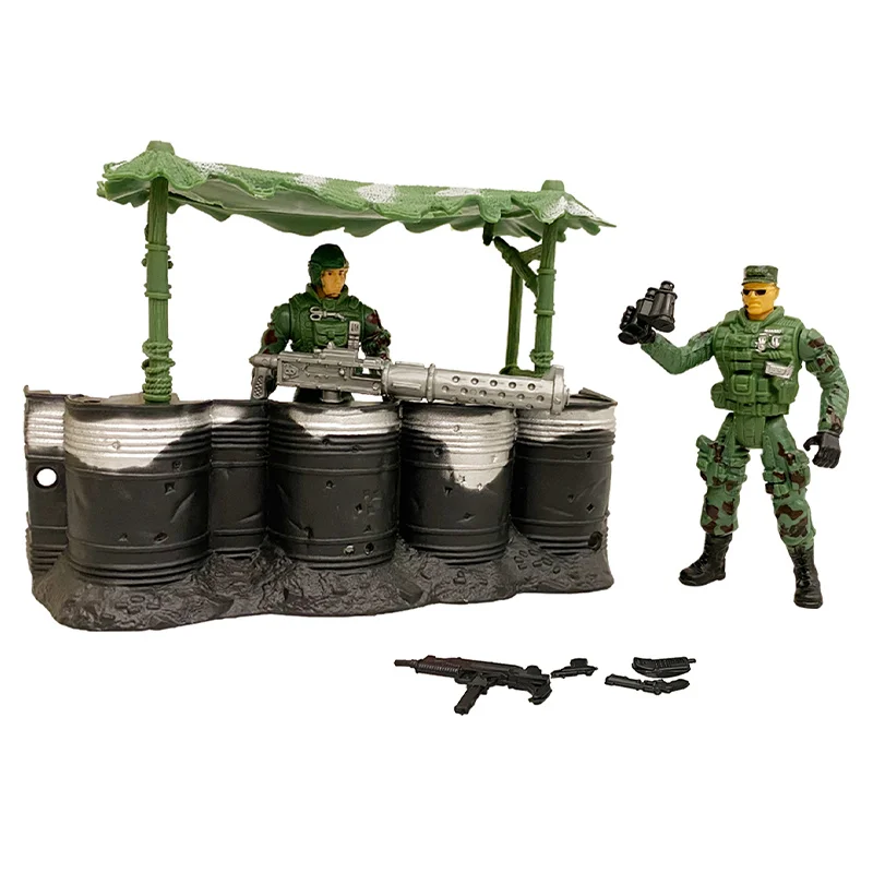 DIY Special Army Forces Toys With Amphibious Vehicle Aircraft Military Weapon Parts Camouflage Soldiers Play For Kids Boy Gifts