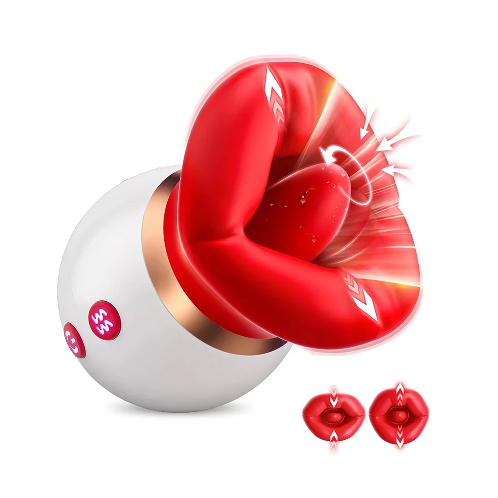 Chupando lengua lamiendo consolador vibrador clítoris pezón punto G estimulador de vagina masturbador anal adultos juguetes sexuales para mujer