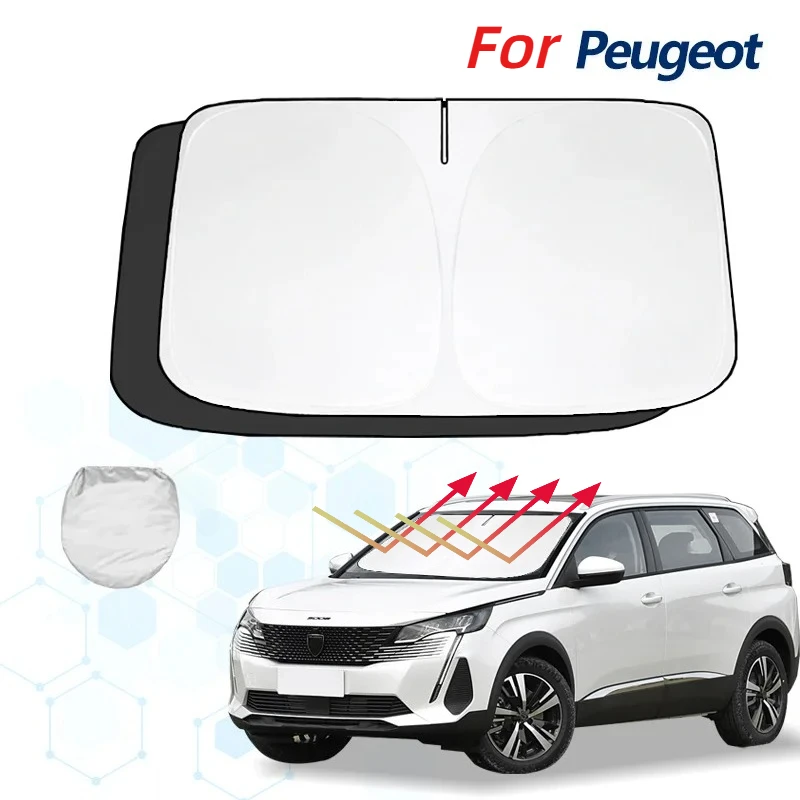 

For Peugeot 5008 Windshield Sun Shade Sunshade Sun Visor Protector Foldable Blocks UV Rays Keep Your Car Cooler