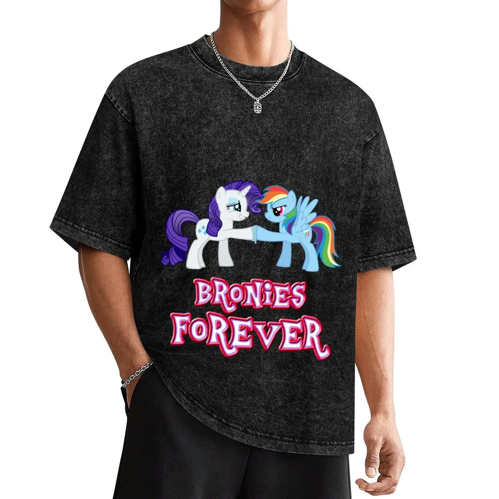 

Bronies Forever (No Heart) 4 T-Shirt sports fans vintage anime shirt topping anime shirt Short sleeve tee men