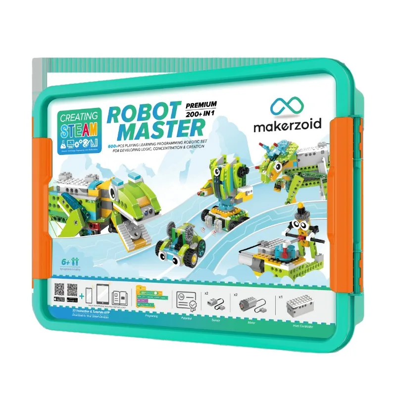 

Makerzoid Robot Master Premium Programming Robot Toy Remote Control Toys (Premium), Robotics Toys for Kids Age 8+