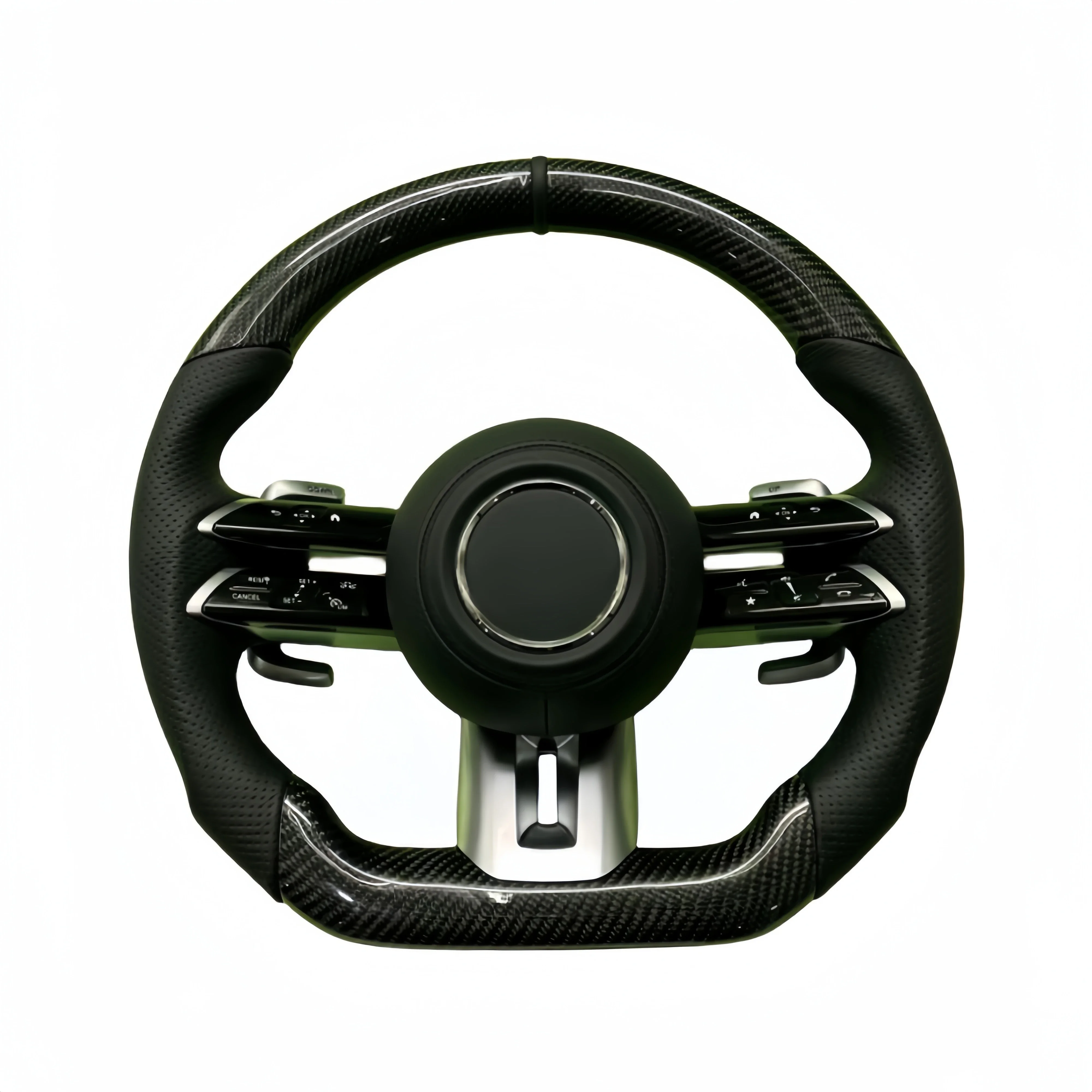 Custom steering wheel for Mercedes benz C GLE GLS CLS CLA W205 W213 W222 carbon fiber LED car steering wheel dashboard