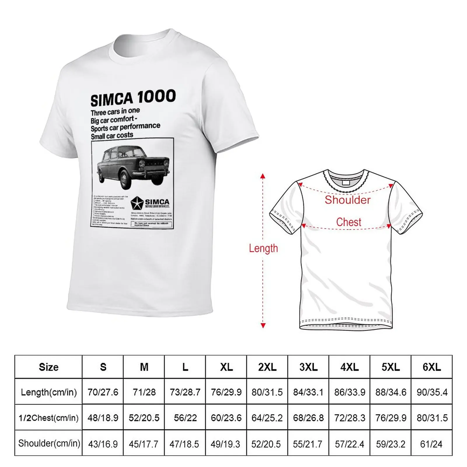2025 new model New SIMCA 1000 T-Shirt tops t shirt man plus size t shirts anime men t shirt