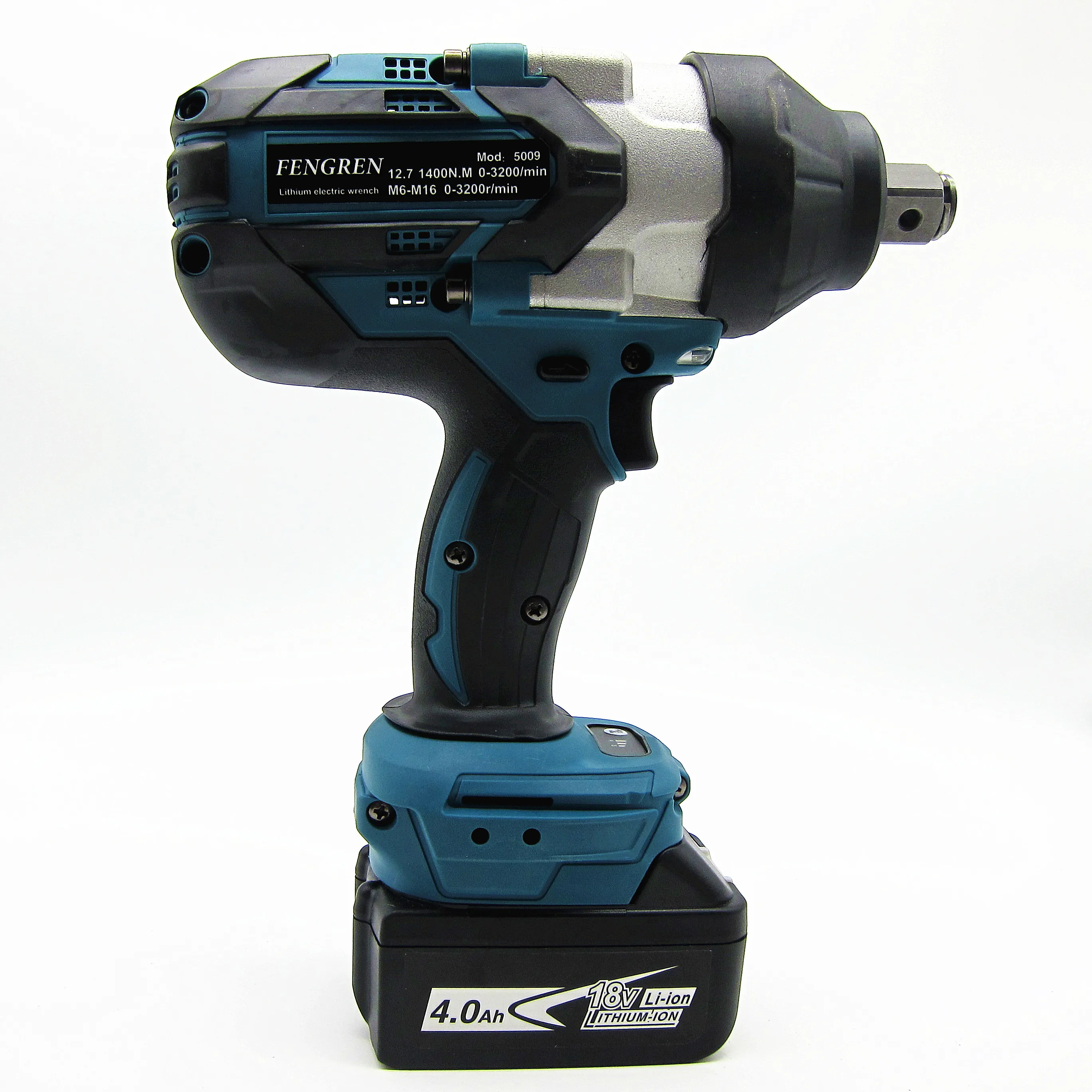 Obeng Impack Tanpa Kabel Brushless Baterai Lithium 3 Kecepatan 1300 Torsi 4ah