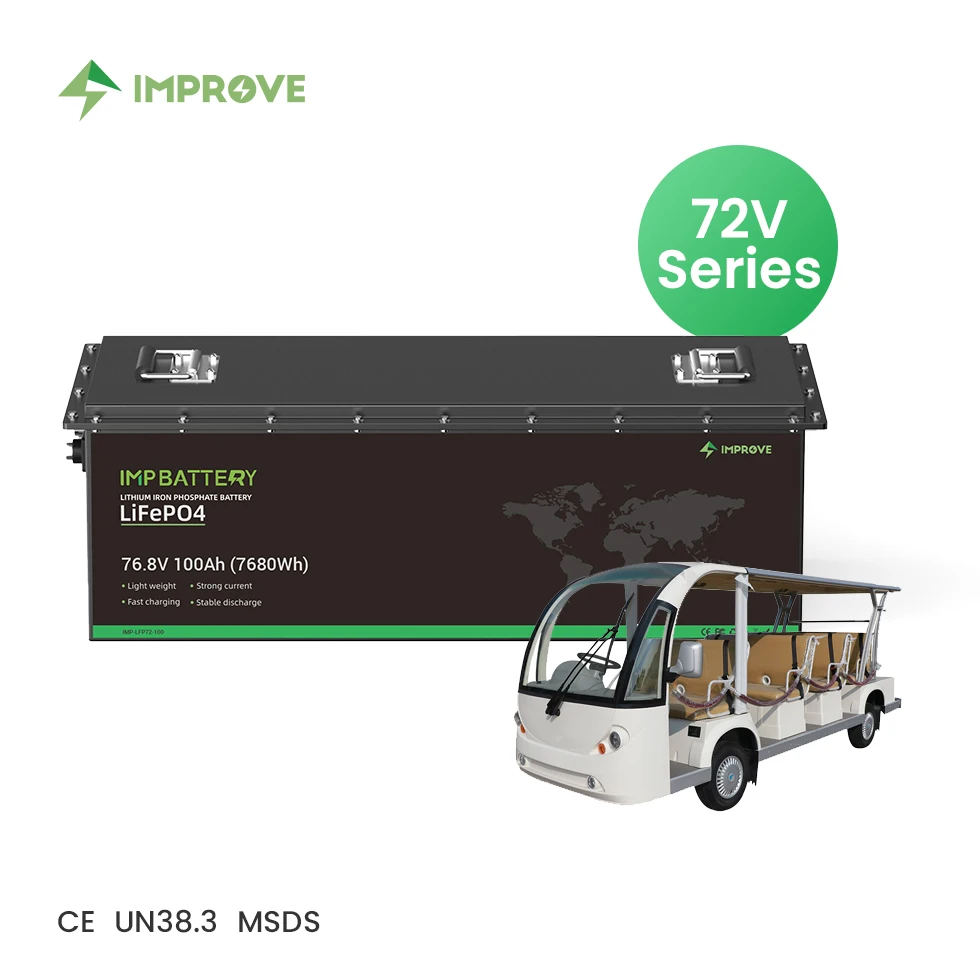 Lifepo4 Golf Cart Battery 36v 48v 72v 4 Wheels Electric Car Golf Cart Battery 72 Volt Lithium Ion EV Car Battery with Smart BMS