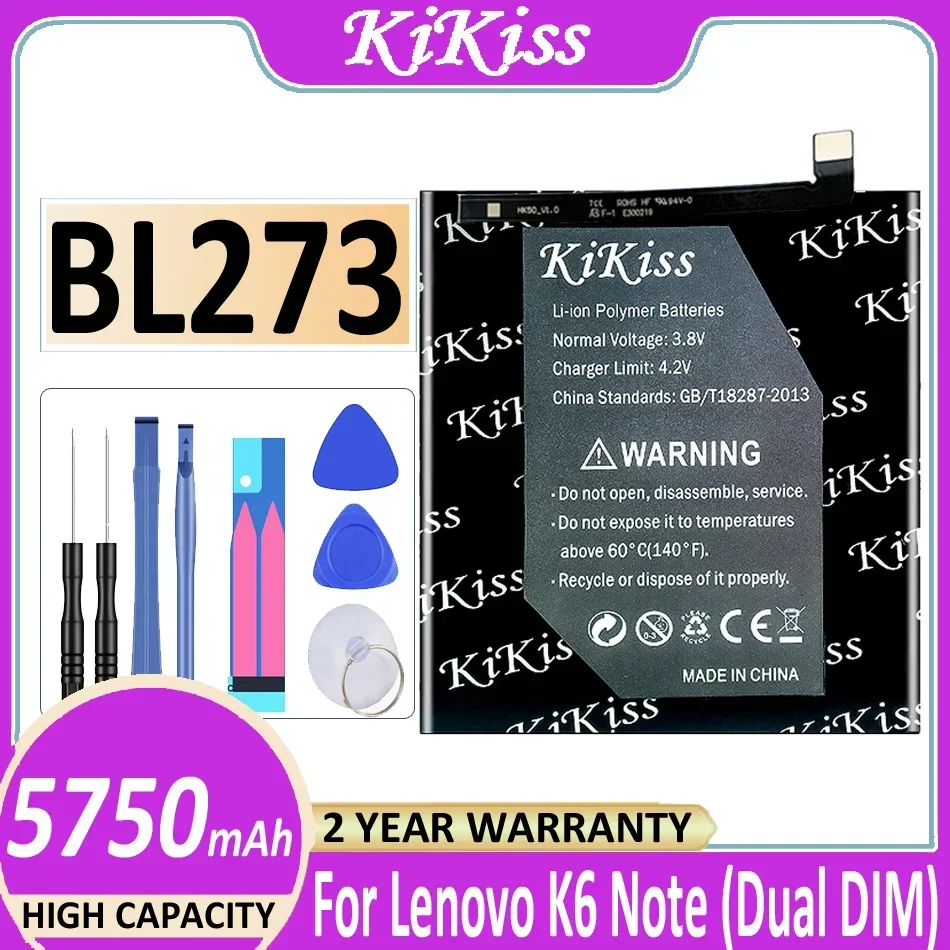 

KiKiss Battery BL273 BL270 for Lenovo K6 Note /K6 Note K53a48 Vibe K6 Plus G Plus G5 Plus Bateria + Track NO