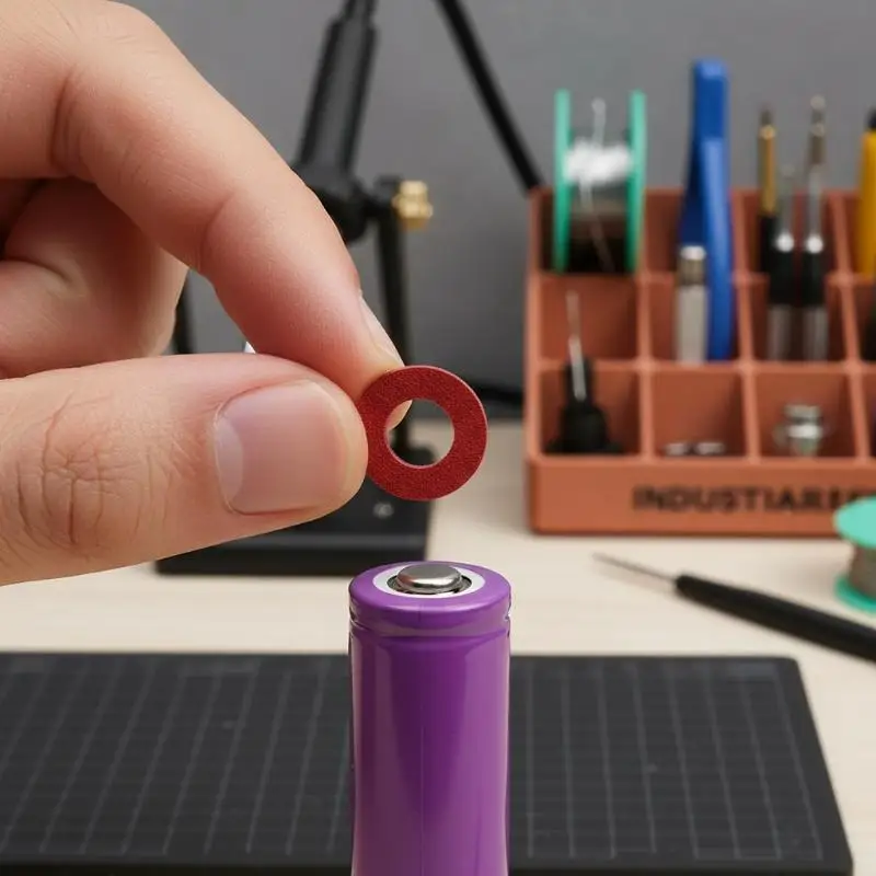 200Pcs Set 18650 Battery Cell Insulation Gasket Ring Adhesive Welding Soldering Repair Tool DIY Round Accessories