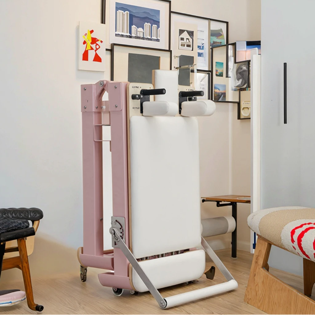 

Portable Aluminum Pilates Reformer Machine Foldable Folding Reformer Adjustable Core Bed for Body