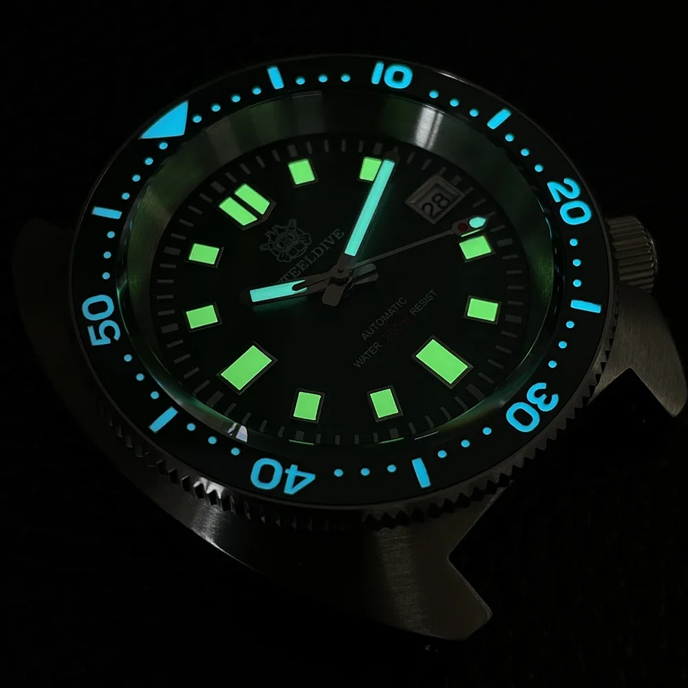 SD1977 STEELDIVE  2024 New Arrival 42MM Slim Turtle Men NH35 Dive Watch with Ceramic Bezel