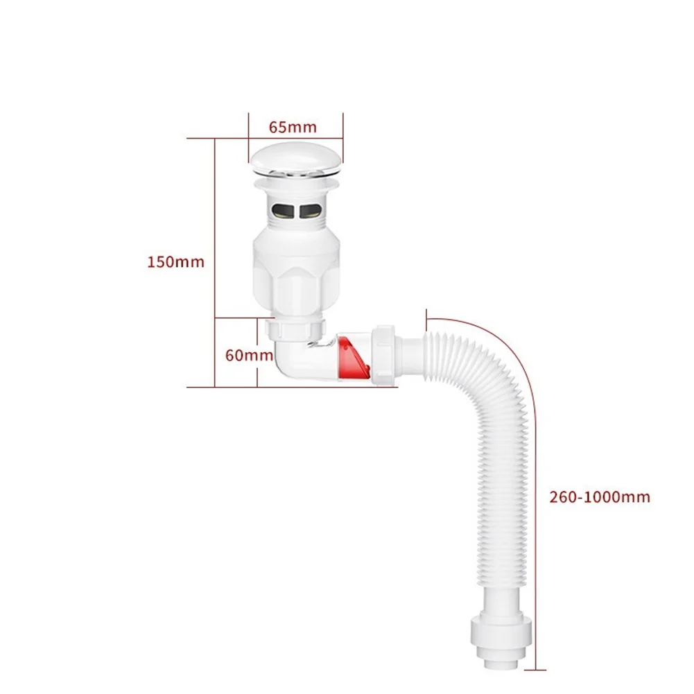 Bathroom Sink Drain Kit Featuring Side Mount Design for triple Seal Closure System for Prevention and Smooth Drainage Operation