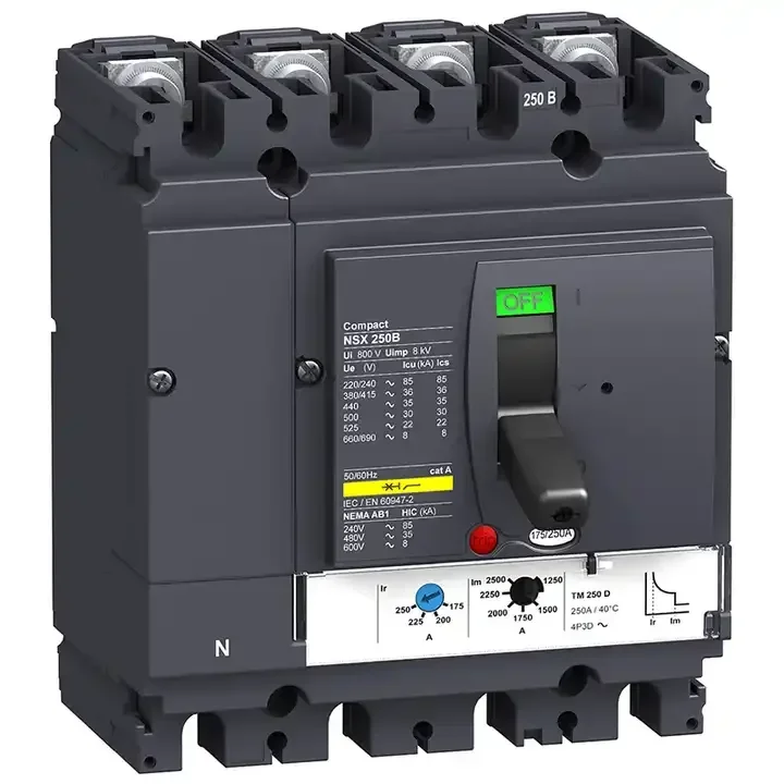 قاطع الدائرة LV431840 S-chneider المدمج NSX250N TMD 250 4P3D F Amp MCCB قاطع الدائرة Mccb #2
