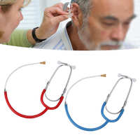Home Hearing Aid Stethoscope Volume Noise Detection Binaural Earpiece Audition Test Audiphones Stethoscope Hearing Aid Accessory