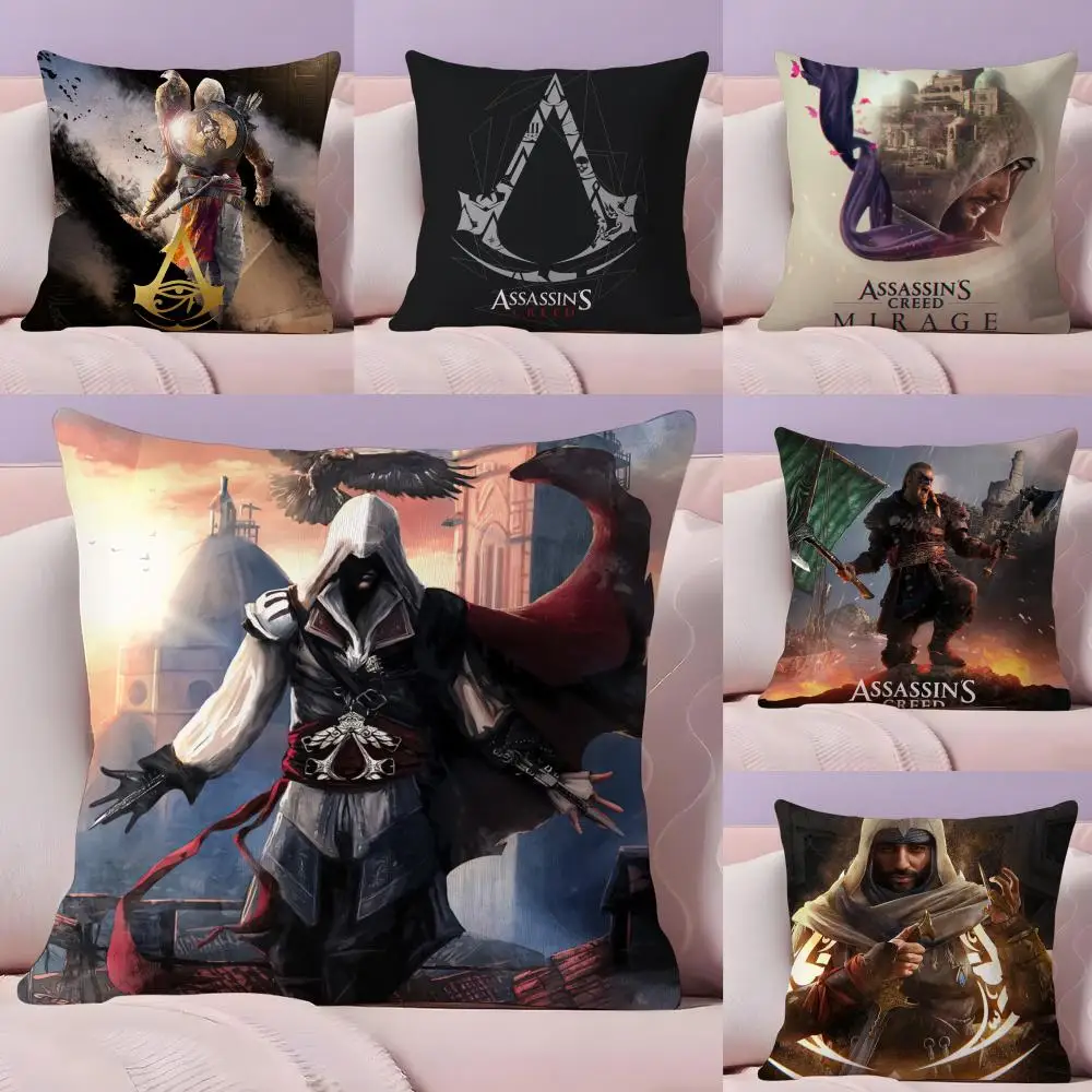 A-AssassinS C-Creed Game Cushion Cover Plush Fabric Soft Dou