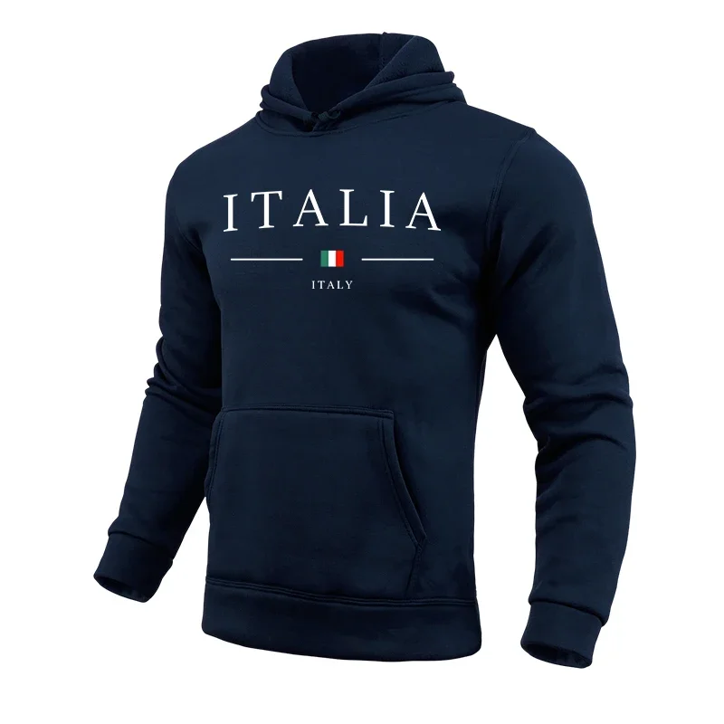 Italy Fashion Hoodies for Men High Quality Hooded Long Sleevd Sweatshirts All Season Daily Casual Sports Pullover Fitness Top