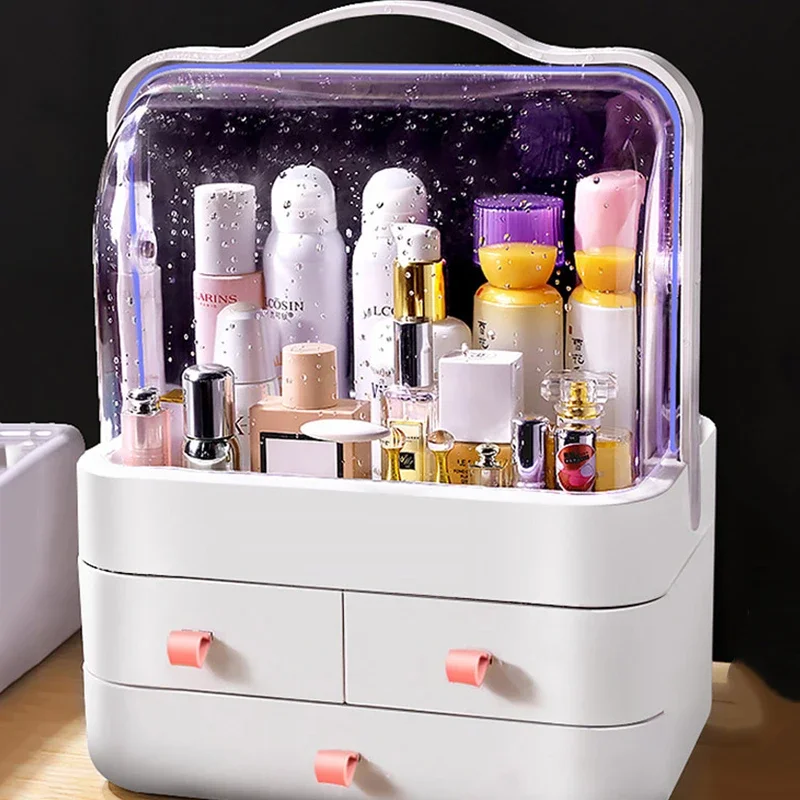 Makeup Organizer Cosmetics Beauty Storage Box For Girls Waterproof Dustproof Large Capacity Makeup Storage Box