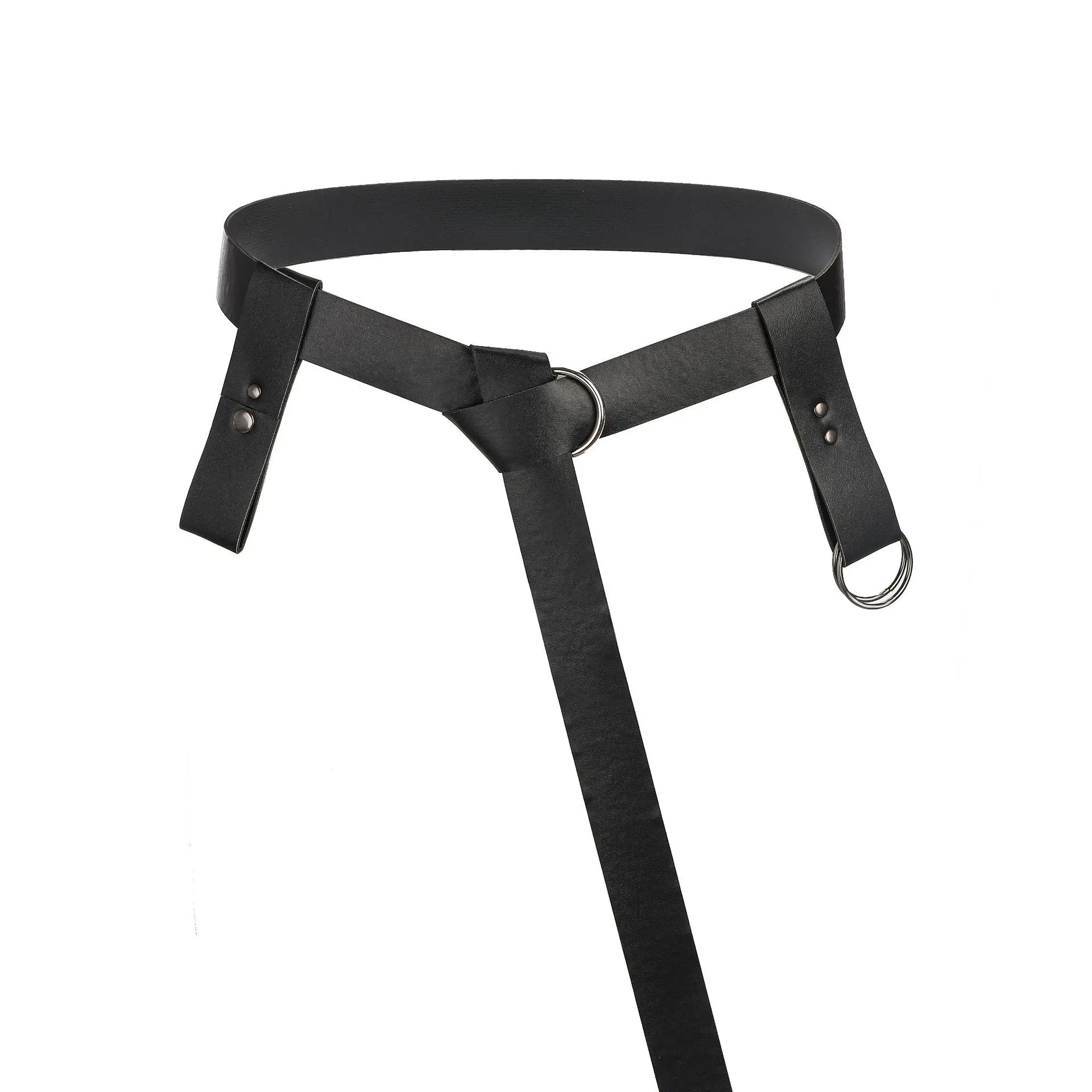 

Medieval Belt Skirt Hikes Double Ring Leather Loop Renaissance Adult Accessory Vikings Mug Hook Strap For Women