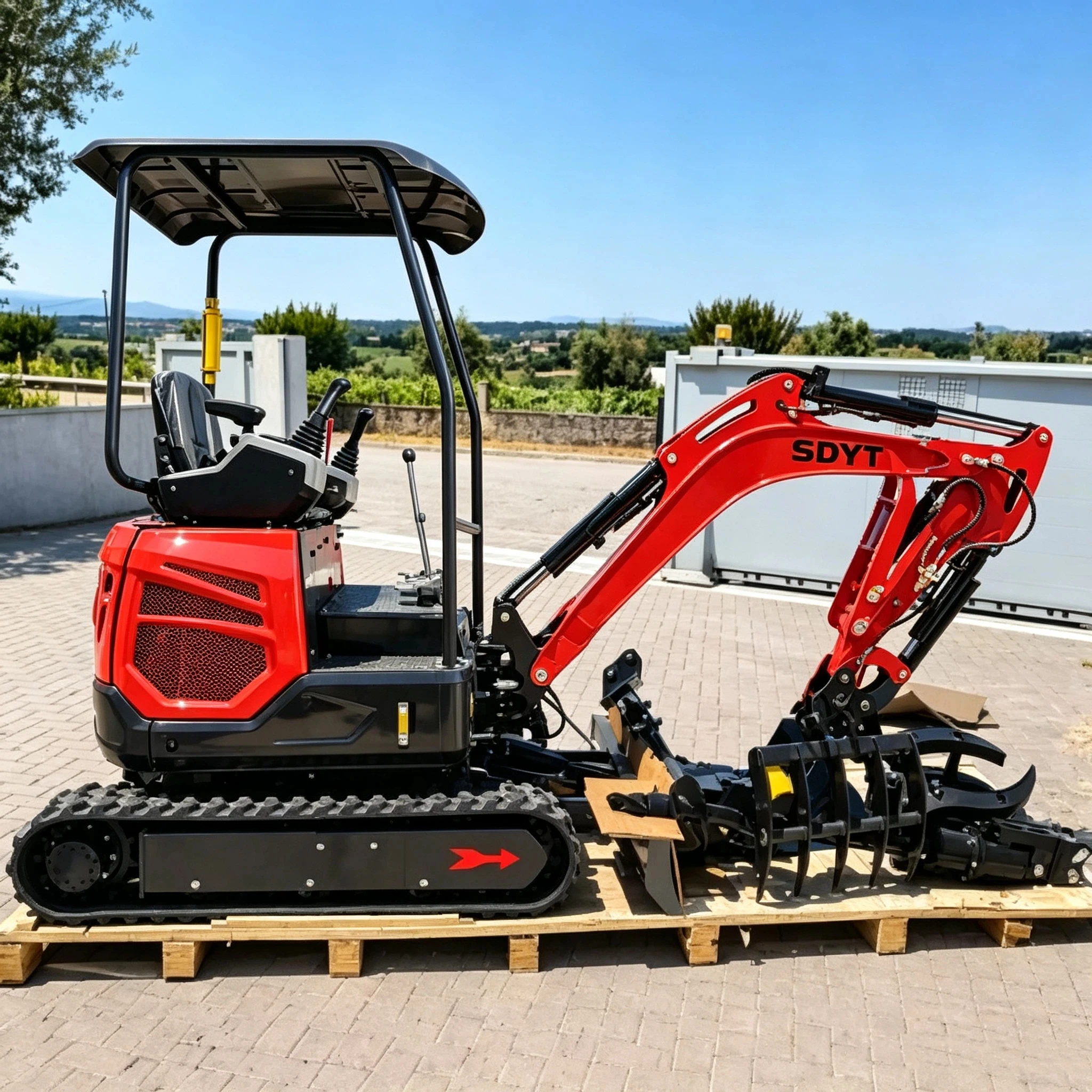 2ton Mini Excavator Digger Max Digging Reach Durable Frame Good Gradeability For Rough Ground Customized