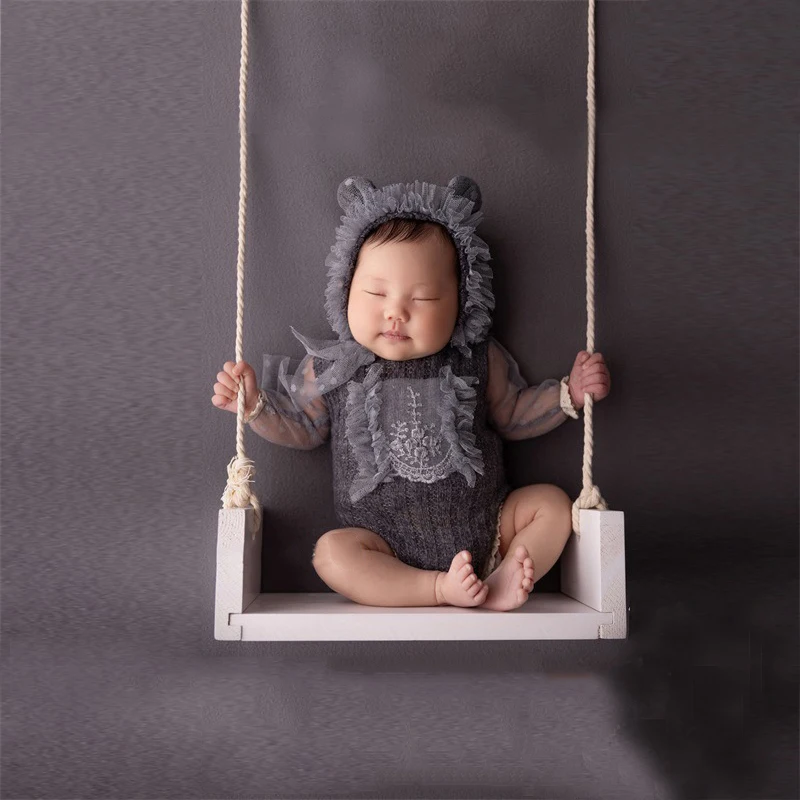 Newborn Baby Girl Photography Clothing Sets Infant Girls Knitted Romper Dress Lace with Hat headband 2pcs 3pcs Sets Outfits