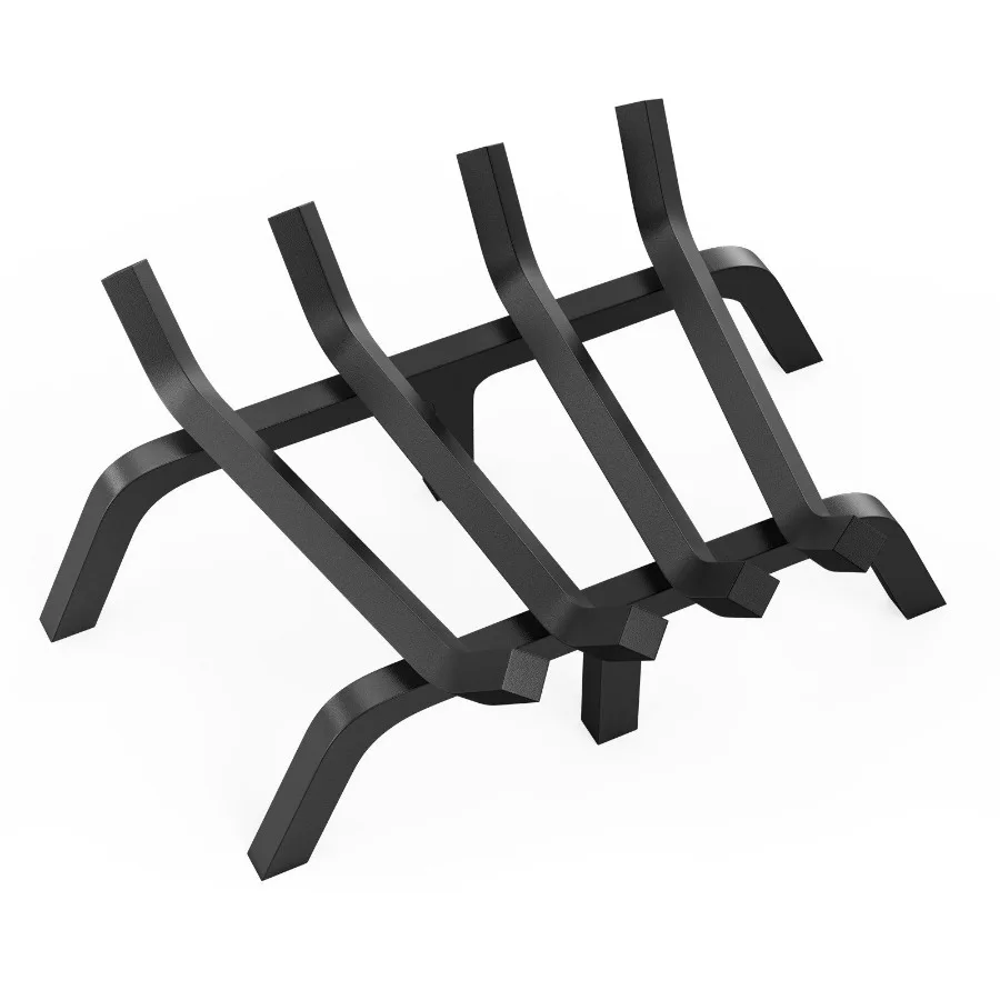 

Fireplace Log Grate 18 inch Heavy Duty Fireplace Grate with 6 Support Legs 3 4'' Solid Powdercoated Steel Bars Log Firewood Bu