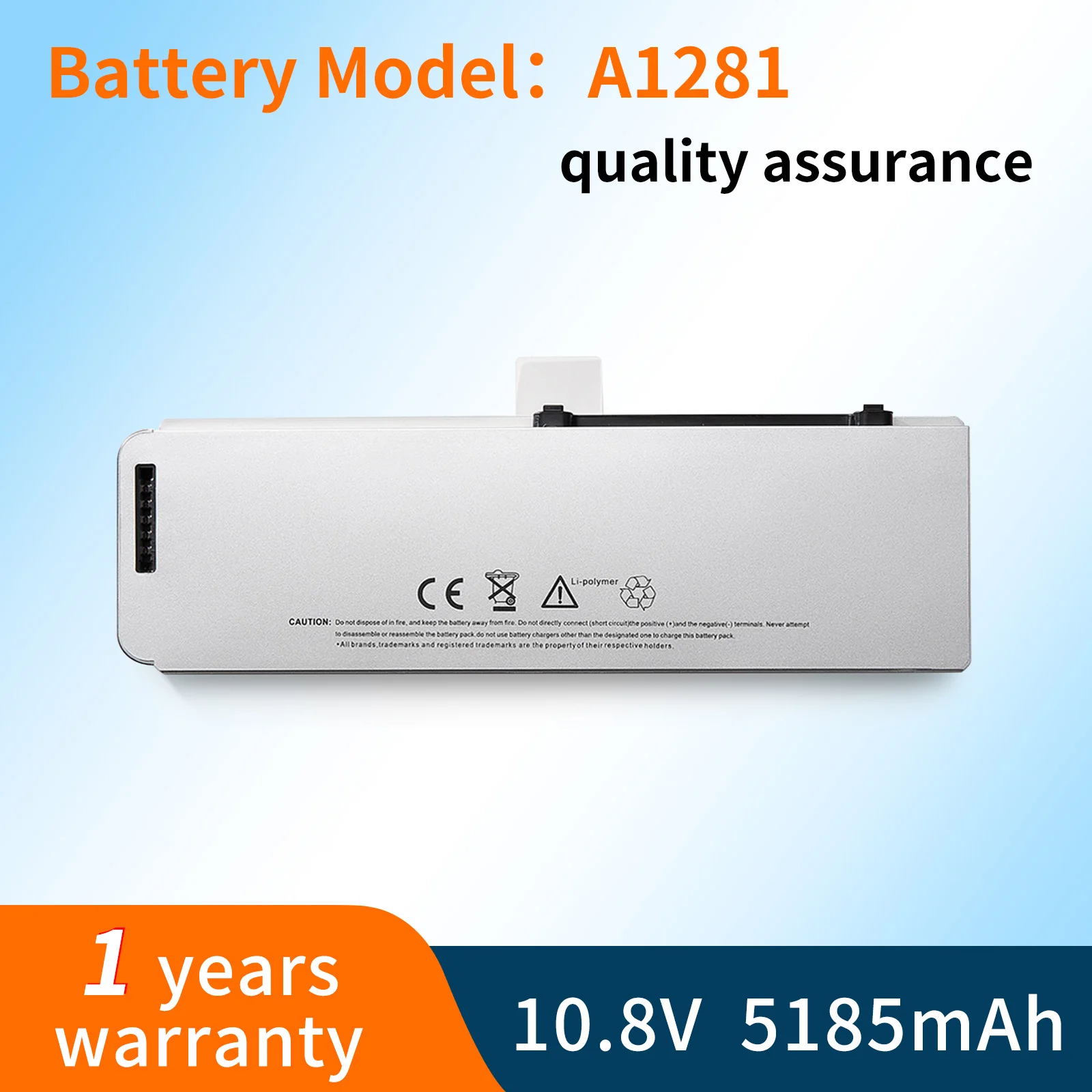 

BVBH Laptop battery A1281 for Apple MacBook Pro 15" A1286 Aluminum Unibody Series(2008 Version) MB470*/A 10.8V 50WH