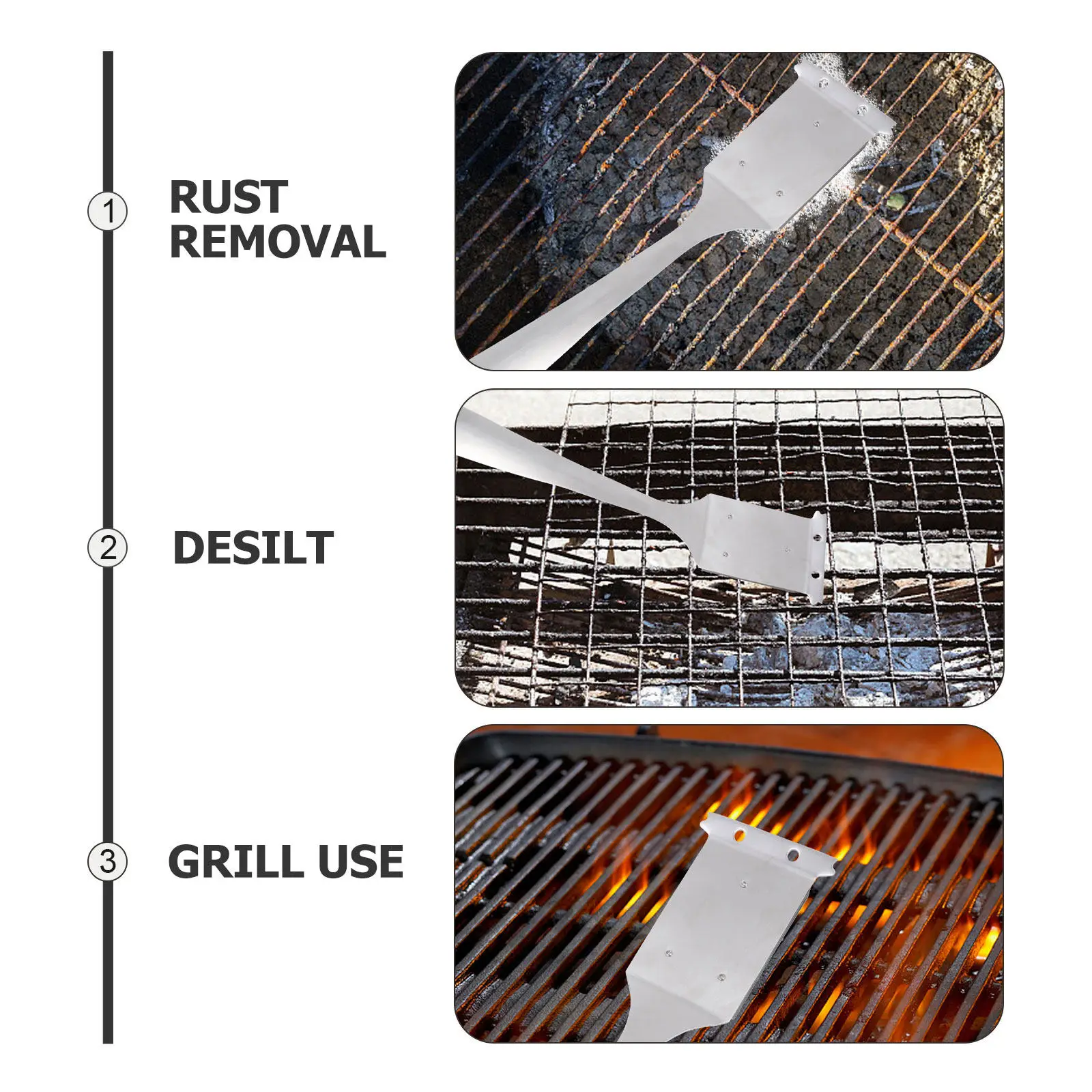 Barbecue Grill Cleaner Premium Stainless Steel Brush for Effective Grate Maintenance and Rust Resistant Performance