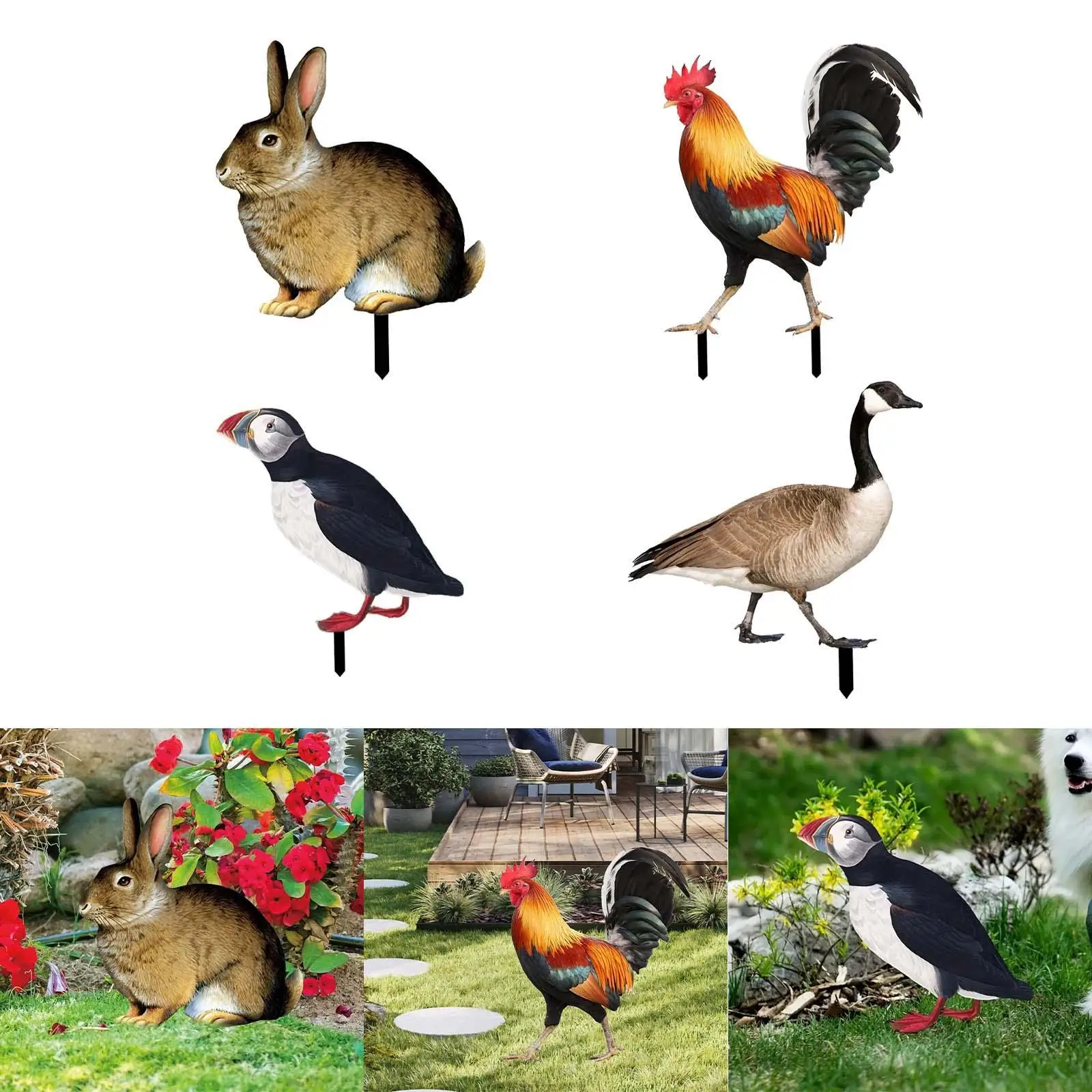 Acrylic Garden Stake Acrylic Sculpture Garden Ornament for Outdoor Yard Lawn image 4