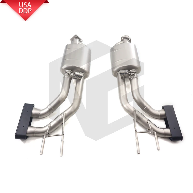 

ING Vacuum valves SS304 Catback for Mercedes Benz G63 W463 Hot Black AK tips Auto Muffler Performance Exhaust System