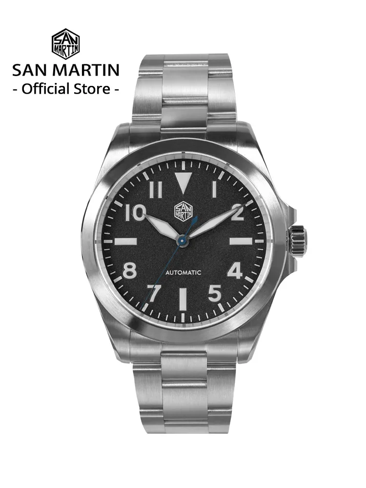 

San Martin Men Sport Watch 40mm Pilot NH35 Automatic Mechanical Wristwatch Sapphire Waterproof 100m With OTF Clasp SN0132