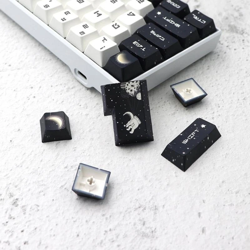 PBT Keycaps Cherry Profile Dye-Sublimation Keycap Set For gk-61/64/68 60%-Layout Mechanical Gaming Keyboard