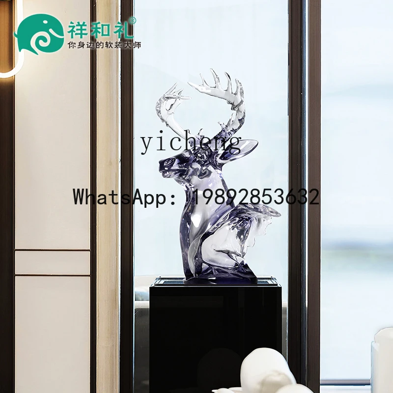 light luxury desktop sculpture transparent resin abstract artwork decoration living room crystal ornament