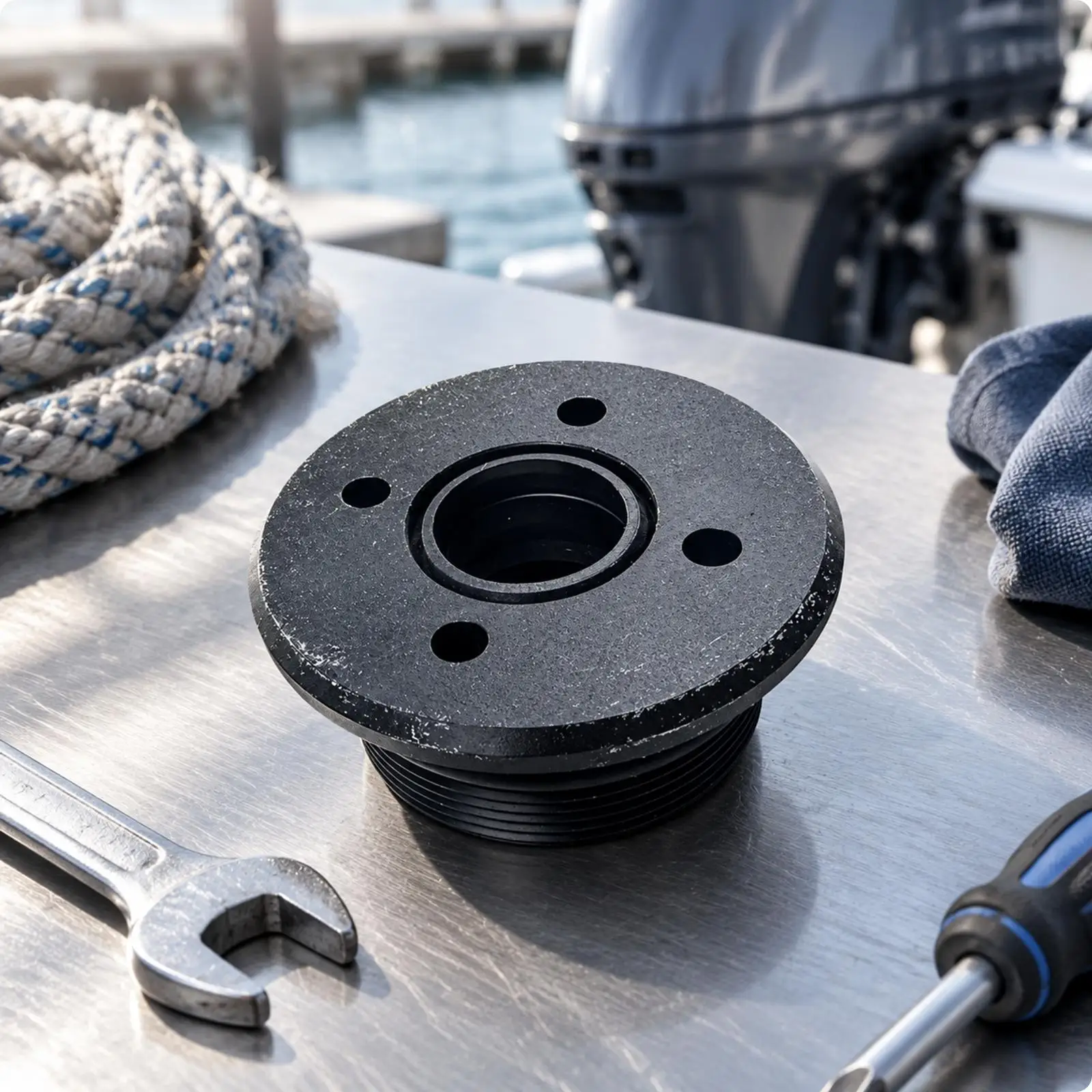Outboard Trim Rod Cap OEM Compatible 4-Stroke Outboard Trim Cap Direct Fit Replacement