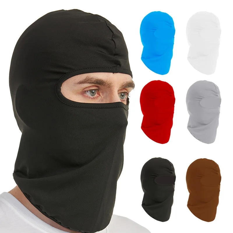 Passamontagna Maschera a pieno facciale Traspirante Moto Inverno Caldo Cappucci a copertura totale Collo Cappucci da ciclismo antivento antipolvere Maschera a pieno facciale