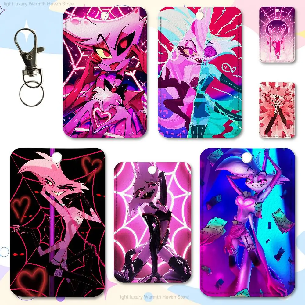 

H-Hazbineds-S A-Angel H-Hotel Holder Keychain For Work Card Bank Business Holder Student Card Protective Case Bus Card