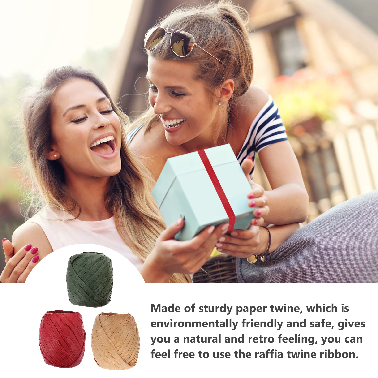 

Paper Rope Decoration DIY Twine Ribbon Gift Packing Wrapping Cord Wire Weaving Christmas