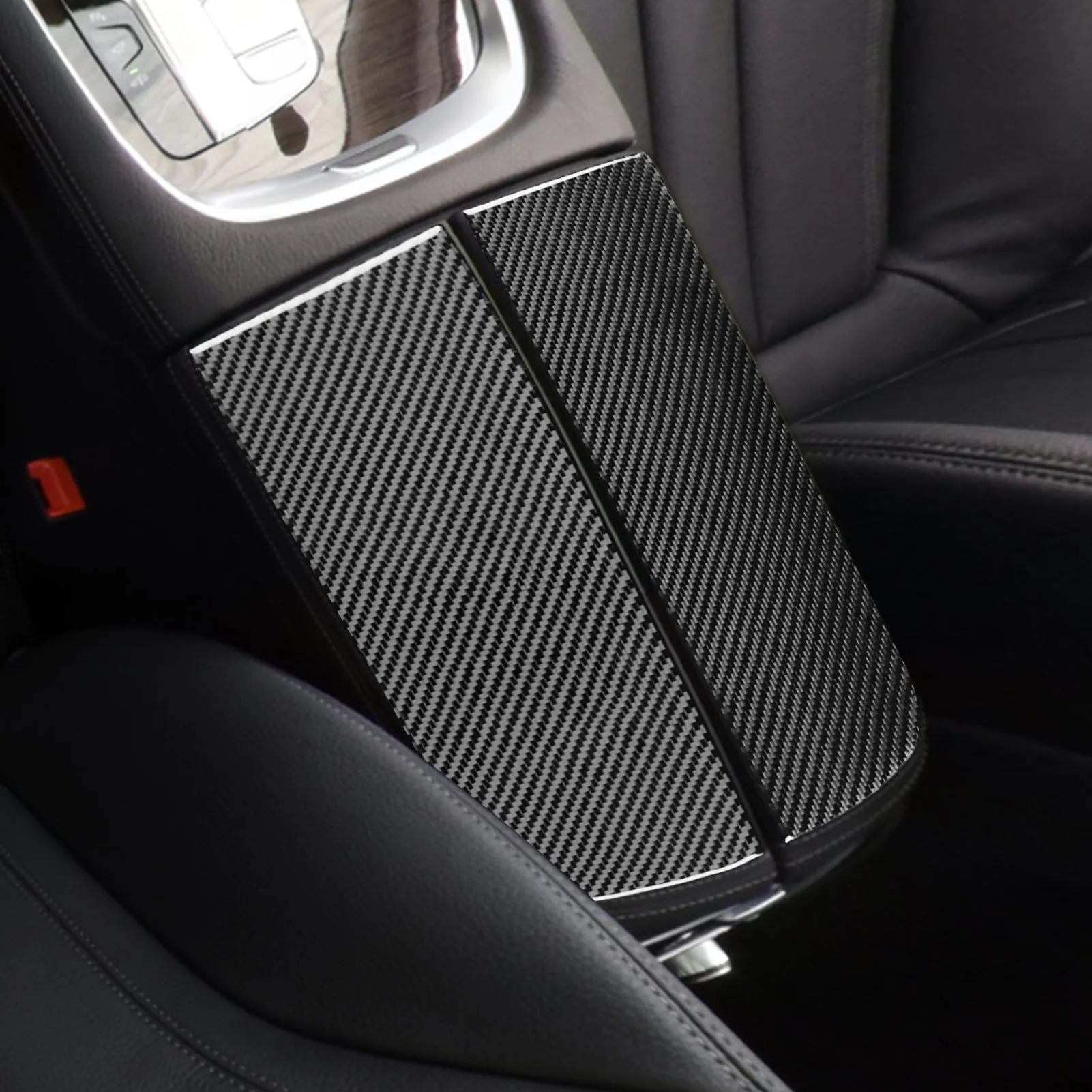 For BMW 7 Series G11 G12 2015-2022 Real Carbon Fiber Center Armrest Panel Trim Cover Car Interior Decoration Accessories Sticker image 2