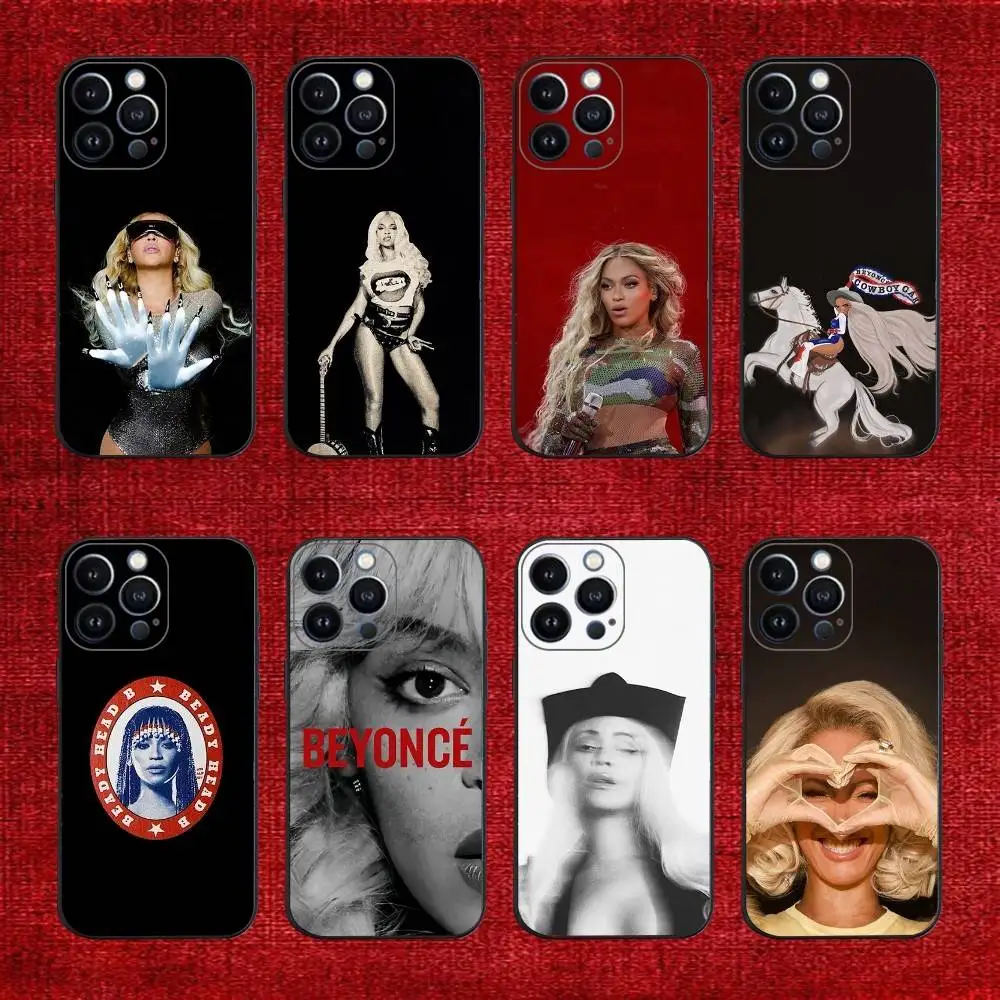

B-Beyonce COWBOY C-CARTER Phone Case For iPhone 16e,16,15,14,13,12,11,Pro,X,XS,Max,XR,Plus,Mini Soft Black Cover