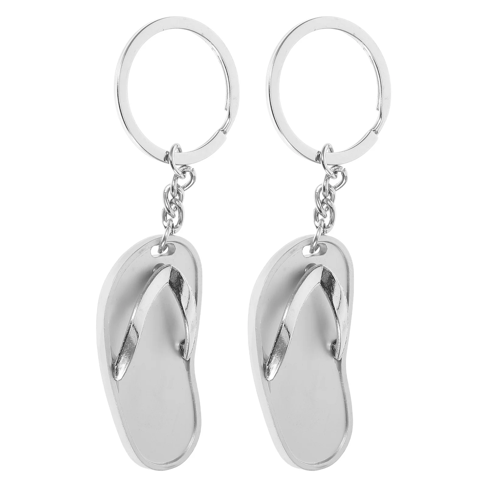 2 قطعة سلسلة المفاتيح النعال الصيف قلادة حقيبة متينة حلية لمفاتيح السيارة حلقة رئيسية الزخرفية معلقة إكسسوارات ساحرة