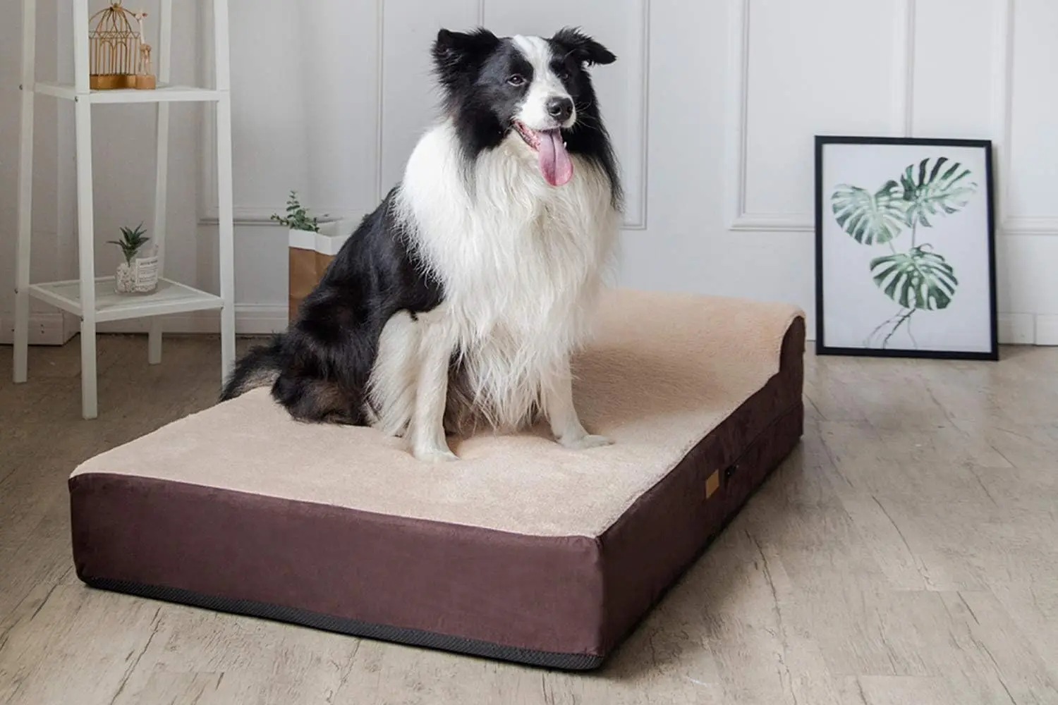 Jumbo Orthopedic Dog Bed - 7-inch Thick Memory Foam Pet Bed with Pillow with Removable Cover & Free Waterproof Liner