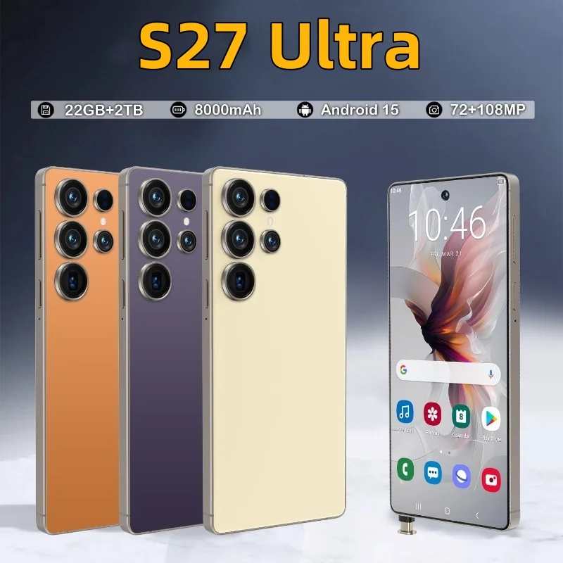 

HOT 2025 NEW Pad S27 ultra Tablet PC 7.3 inch HD 4K Android 15 22GB+2TB 8000mAh Battery 4G 5G Dual Sim Card WiFi GPS Google Tab