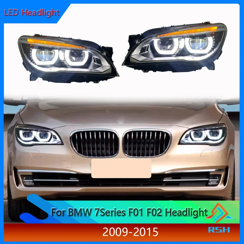 

For BMW 7 Series F01 F02 Headlight Assembly 2009-2015 Modification LED Daytime Running Light LED Lens Headlight Accessories