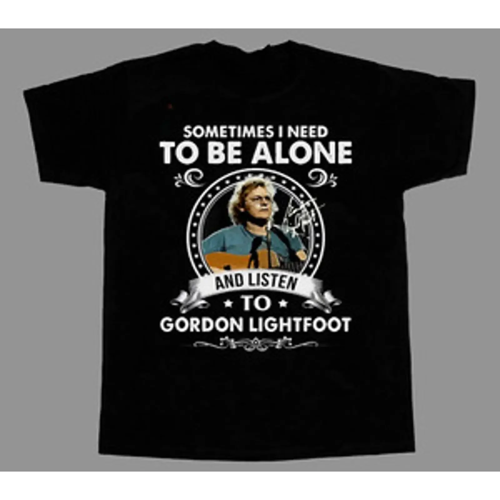Gordon Lightfoot Singer Cotton  Black S 2345XL T Shirt vintage Washed Breathable Versatile Comfortable fashion
