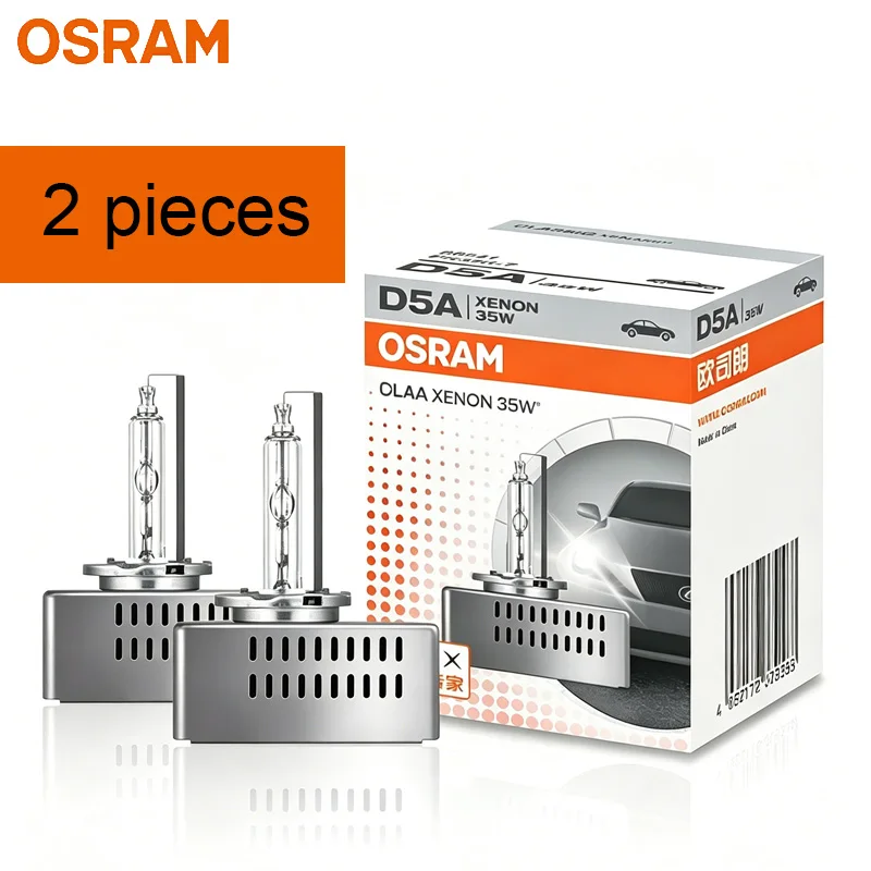 OSRAM Xenon D5S D5A 12V 35W 4400K CLASSIC XENARC HID Standard Bright White Light Car Headlight Original Auto Bulb Germany 2PCS