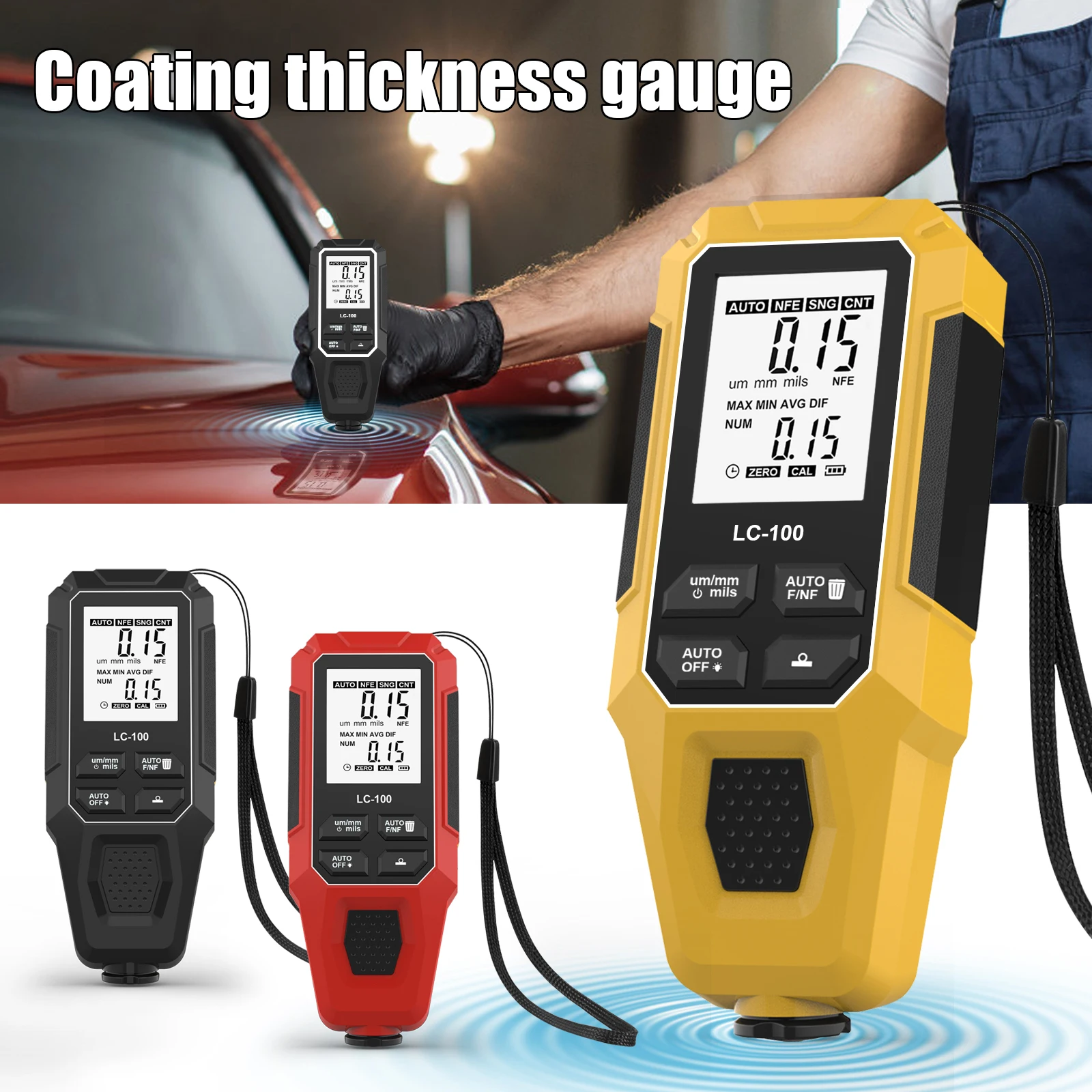 0-2000UM Car Paint Thickness G - Paint Thickness Gauge ulasan dan harga