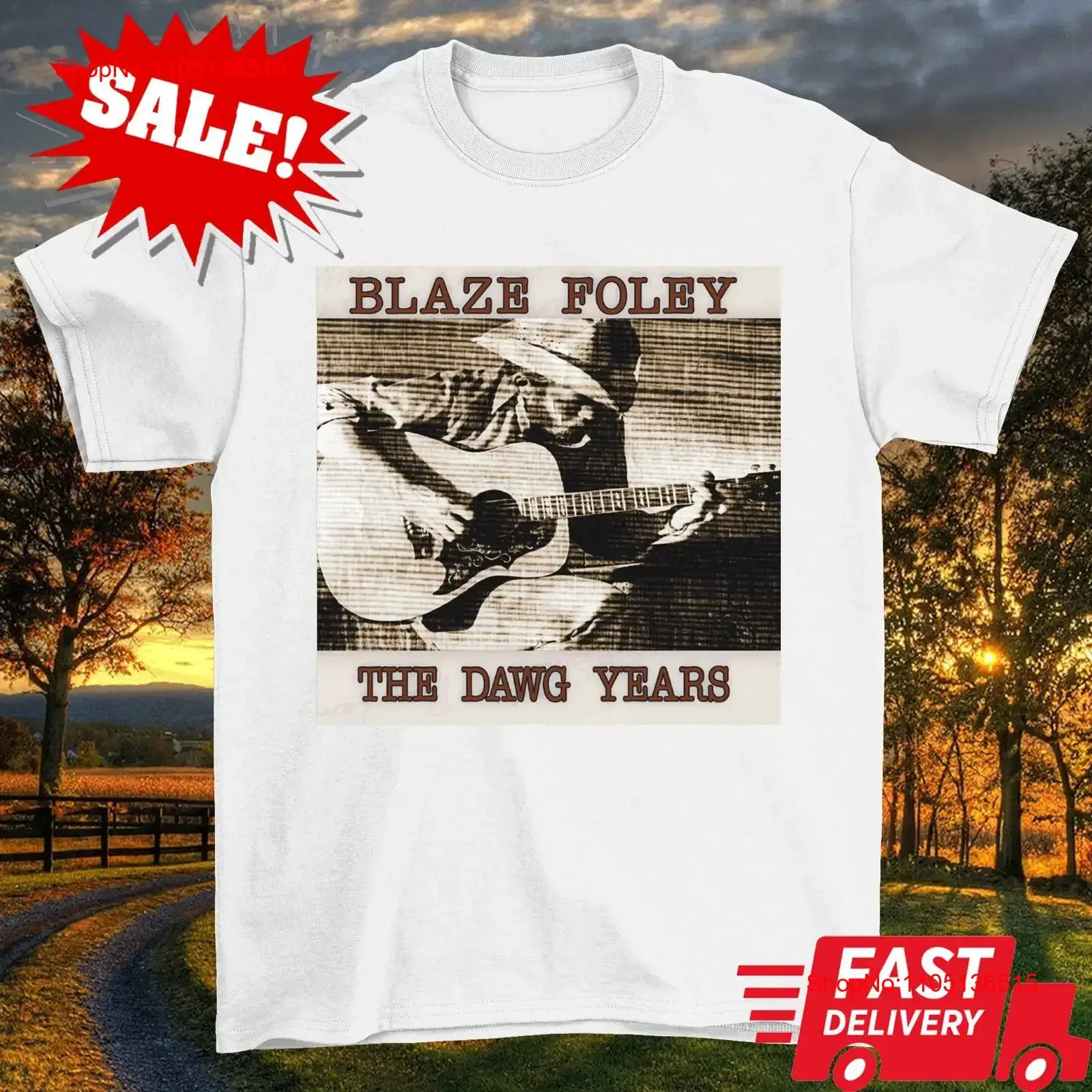 BLAZE FOLEY THE DAWG YEARS T Shirt  White S 2345XL 1G0032 vintage Washed Stylish streetwear Stretched Casual homme Comfortable