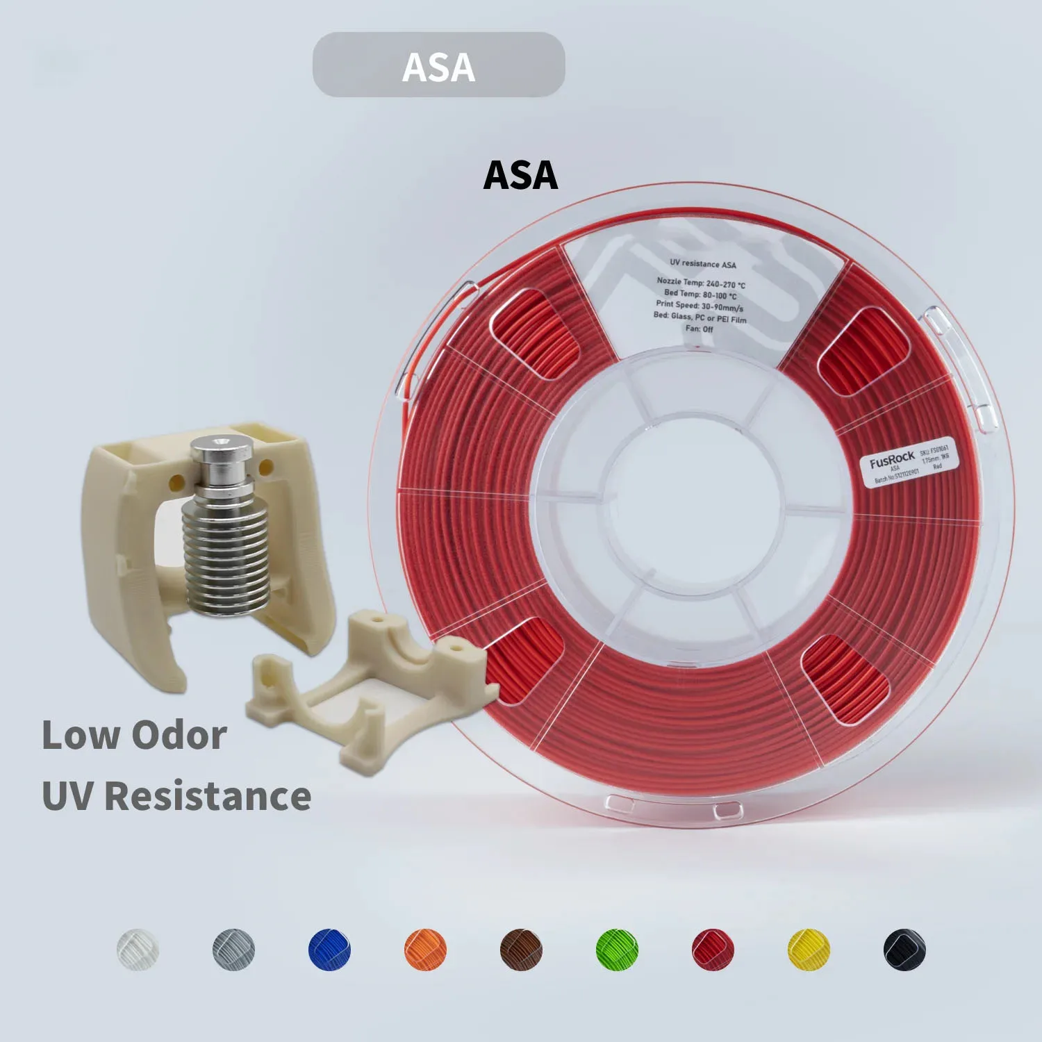 3D Printer Filament ASA Weather and Chemical Resistant Super Stiff Engineering Printing Plastic Replace ABS Upgrade