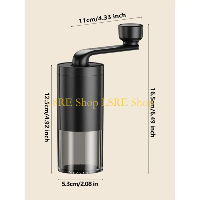 L8re manual pequeño café molino viaje amigable con amoladora café manual café textura plástico para acampar y uso