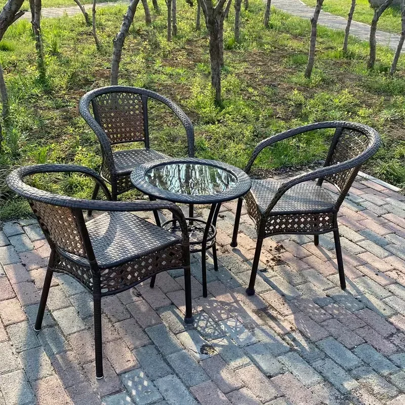 Balcony used exotic outdoor furniture 5pcs chair table